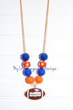 Football Pendant Cord Necklace-CHOOSE YOUR COLORS