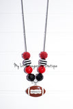 Football Pendant Cord Necklace-CHOOSE YOUR COLORS