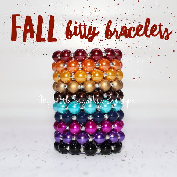 Fall Bitty Solid Bracelets-CHOOSE YOUR COLOR