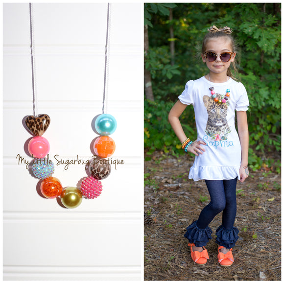 Baby Leopard Cord Necklace