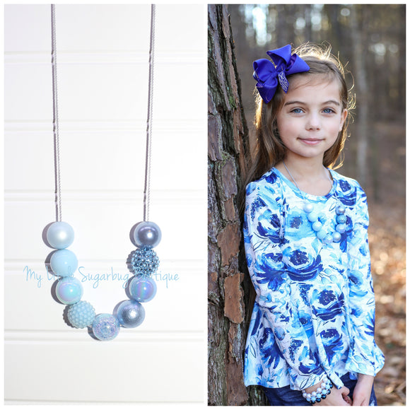 Blue Ombre Cord Necklace