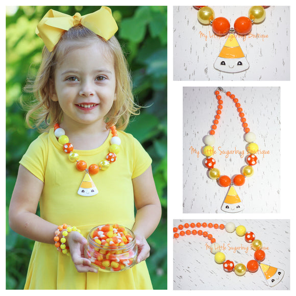 Candy Corn Chunky Necklace