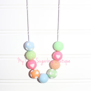 Candy Hearts Cord Necklace