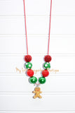 Christmas Cookies Gingerbread Cord Necklace