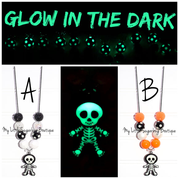 Glowing Skeleton Cord Necklace