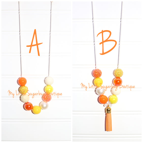 Halloween Candy Cord or Tassel Necklace