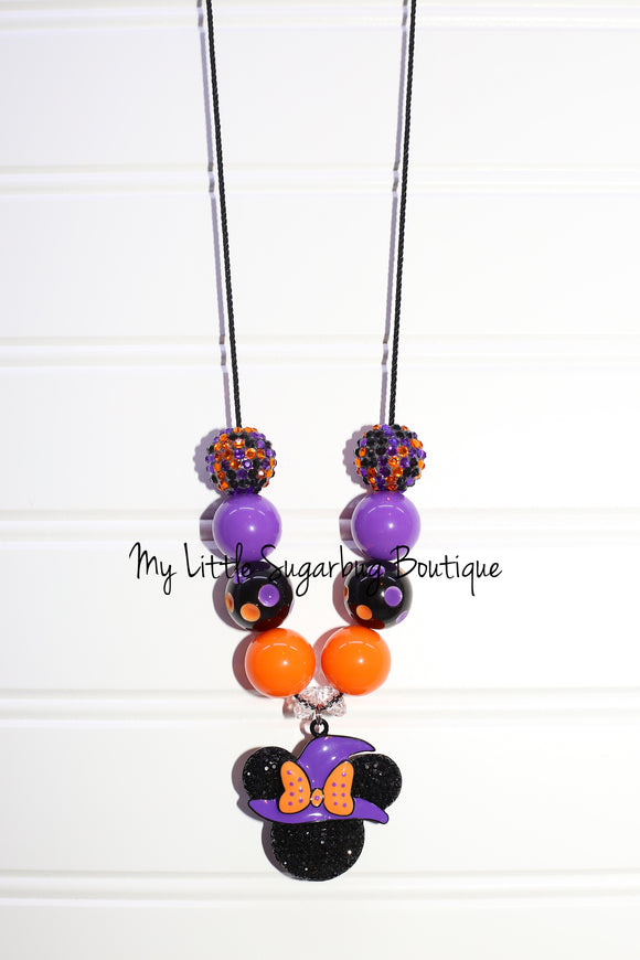 Halloween Mouse Pendant Cord Necklace