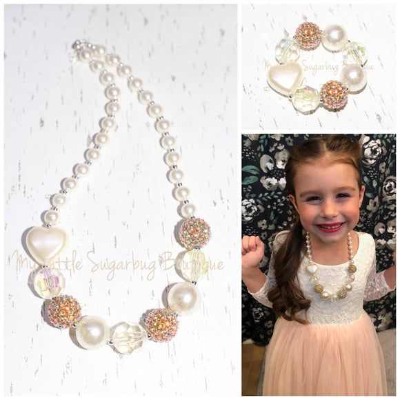 Heart Shimmer Chunky Necklace