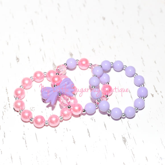 Bitty Pink&Lavender Bracelets
