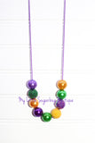 Mardi Gras Surprise Cord OR Tassel Necklace