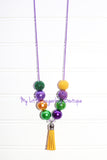 Mardi Gras Surprise Cord OR Tassel Necklace