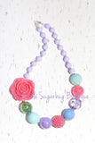 Spring Flowers Chunky Necklace