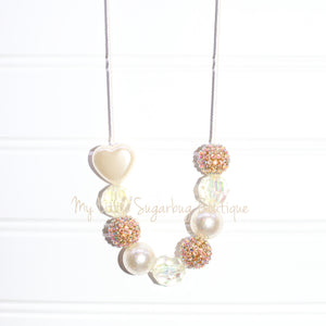 Heart Shimmer Cord Necklace