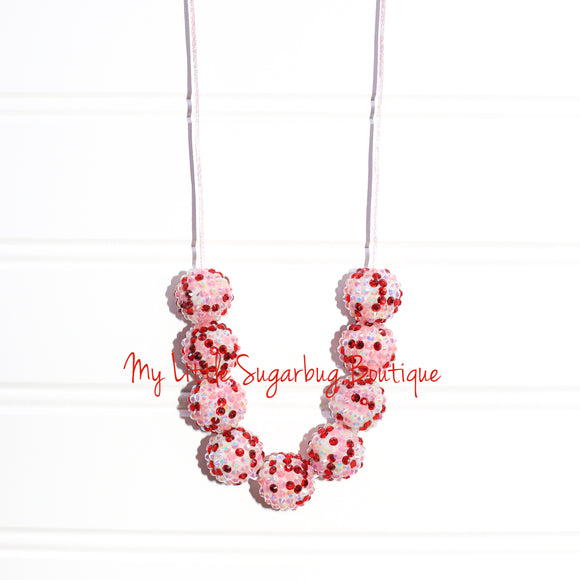 Valentine Bling Cord Necklace