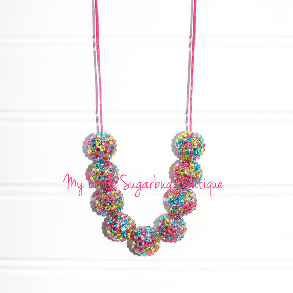Easter Bling Cord Necklace