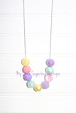 Easter Plaid Cord Necklace