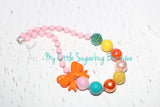 Painted Pumpkins Chunky Necklace