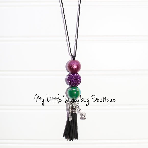 Witch Sisters 3 Bead Tassel Necklace