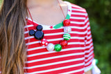 Christmas Mouse Cord Necklace