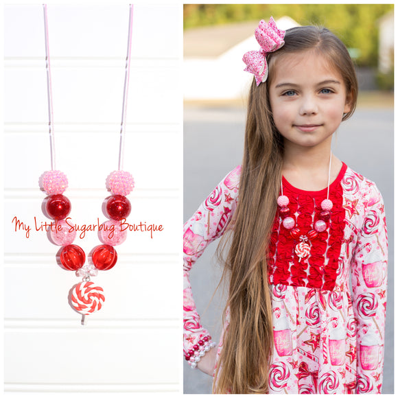 Peppermint Party Pop Cord Necklace