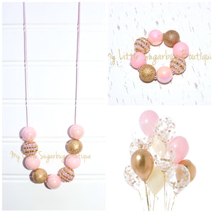 Pink&Gold Cord Necklace