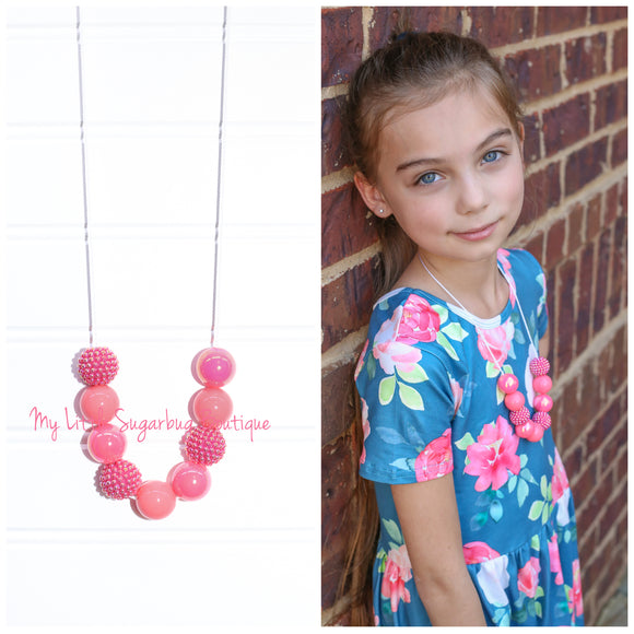 Pinky Coral ReMix Cord Necklace