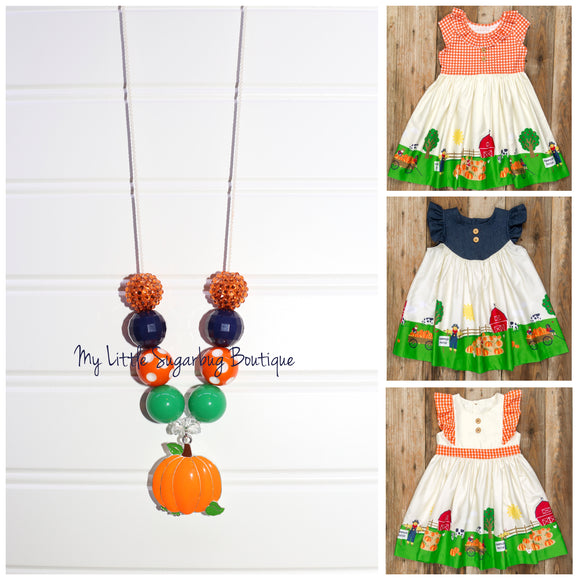 Pumpkin Patch Parade Cord Necklace