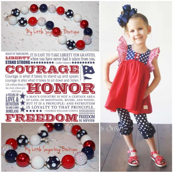 Patriotic Chunky Necklace