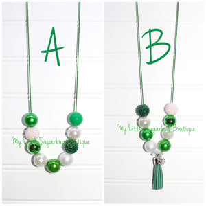 St. Patty's Day Cord OR Tassel Necklace