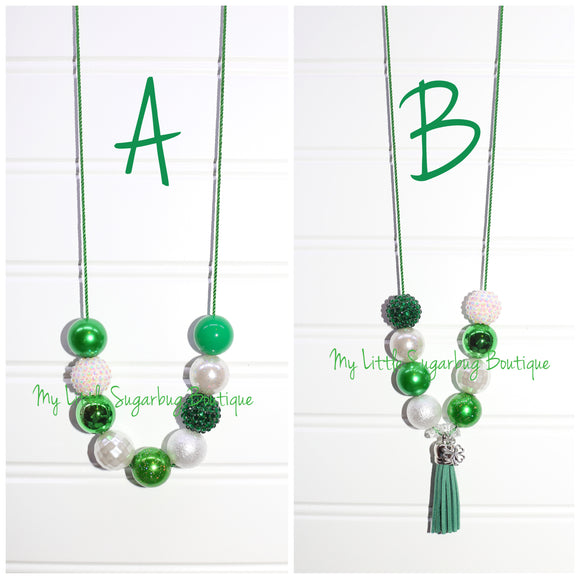 St. Patty's Day Cord OR Tassel Necklace