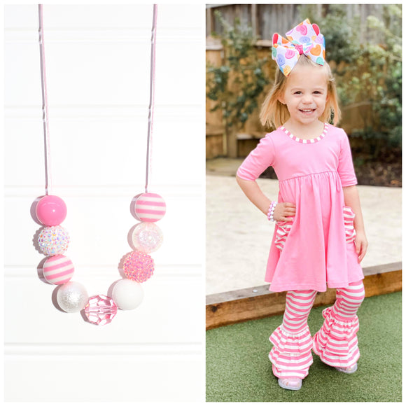 Sweetheart Stripes Cord Necklace