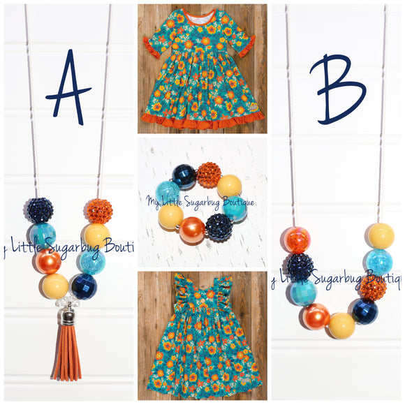 Thanksgiving Day Parade Floral Cord or Tassel Necklace