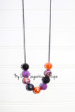 Tie Dyed Halloween Cord or Tassel Necklace