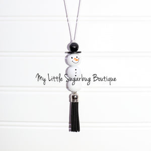 Snowman Tassel Necklace