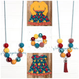 Autumn Rose Cord or Tassel Necklace