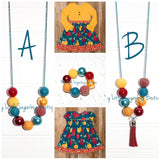 Autumn Rose Cord or Tassel Necklace
