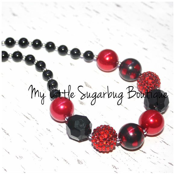 Buffalo Plaid Pearl Chunky Necklace