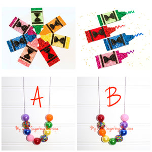 Crayon Box Cord Necklace