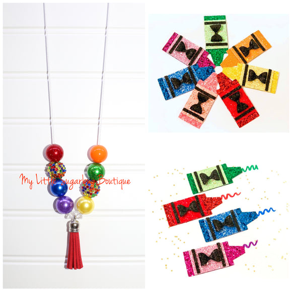 Crayon Box Tassel Necklace