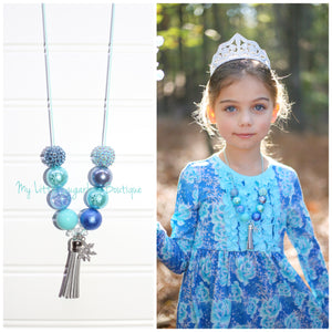 Frozen Blooms Tassel Necklace