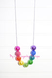 Glitter Rainbow Cord Necklace