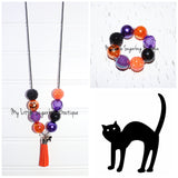 Halloween Cat Tassel Necklace