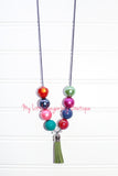 Poinsettia Cord or Tassel Necklace