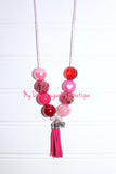 Pink Ombre Tassel Necklace