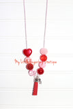 Valentine Roses Cord OR Tassel Necklace