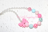 Easter Blooms Blue Chunky Necklace