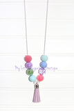 Spring Flowers Cord or Tassel Necklace