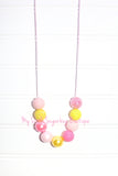 Easter Blooms Yellow Cord OR Tassel Necklace