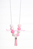 Easter Blooms White Cord OR Tassel Necklace