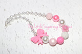 Easter Blooms White Chunky Necklace